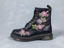 Image of Dr. Doc Martens 1460 Vonda II Women’s 8 Black Leather 8-Eye Lace Up Ankle Boots