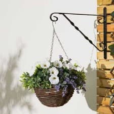 Image of Multi Colours Artificial Hanging Petunia Basket With Chain & Hook New 33 x 45 Cm