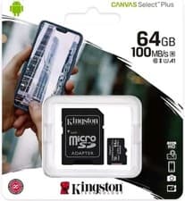 Image of 64GB Kingston MicroSDXC 64GB Class 10 Memory Card with Adapter (SDCS2/64GB)