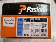 Image of Genuine IM65A F16 Paslode 300271 16g 2000 38mm ANGLED Brad 2 Fuel Cell Pack