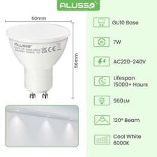 Image of ALUSSO GU10 LED Bulbs 5W 7W Cool/Warm White 3000k/6000k 4 8 10 12 20 40 80 Pack