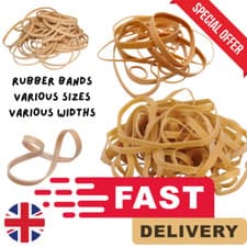 Image of Strong Rubber Bands Latex Elastic Assorted Sizes Heavy Duty Office Home Use