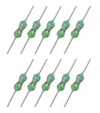 Image of 10 x Inductor Coil Axial 1/4W Choke 1uH to 1mH Fixed Inductors Choose Value