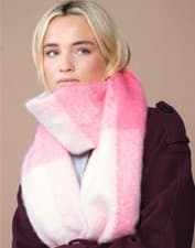 Image of B494R Beechfield Fluffy Check Scarf