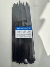 Image of BLACK CABLE TIES ZIP HEAVY DUTY 2.5 X 200 MM 100 PCS