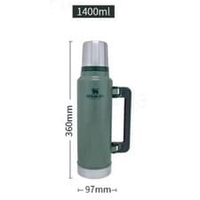 Image of Stanley Flask Classic Vacuum Bottle 1.4L 1.9L Hammertone Green 2025 Gifts@@