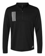 Image of Adidas 3-Stripes Double Knit Quarter-Zip Pullover A482 S-4XL
