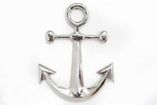 Image of Home Decorative Silver Anchor Wall Decoration
