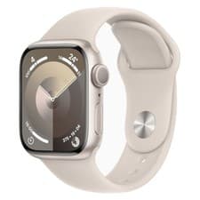 Image of Apple Watch Series 9 GPS - 41mm Starlight Alum, Starlight Sport Band - Very Good