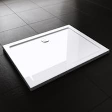 Image of Bathroom Shower Tray Acrylic Resin Anti Slip Slimline Rectangle 700- 1400x40mm