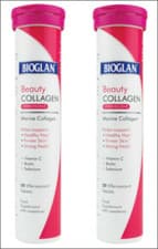Image of 2 x Tubes Bioglan Beauty Collagen Supplement. 20 Effervescent Tablets per Tube.