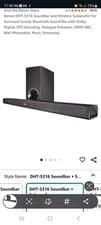 Image of Denon DHT-S316 Soundbar and Wireless Subwoofer