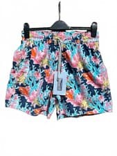 Image of BNWT Vilebrequin Moorea Swim Shorts L Blue Marine Turtle Print