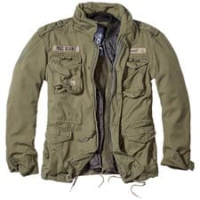 Image of BRANDIT CLASSIC M65 MENS FIELD JACKET WARM LINING HUNTING PARKA ARMY COAT OLIVE 