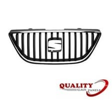 Image of Front Bumper Top Centre Main Grille W/ Chrome Moulding Fits Seat Ibiza 2008-2012