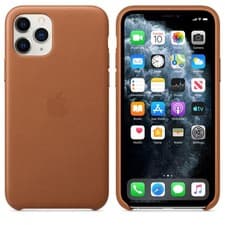 Image of Genuine / Official Apple iPhone 11 Pro Leather Case / Cover - Saddle Brown - New