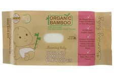 Image of Organic Bamboo Baby Wipes x 80 (Beaming Baby)