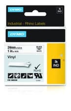 Image of Original Dymo 1805430 Black on White 24mm x 5.5m Industrial Vinyl Label Tape Car