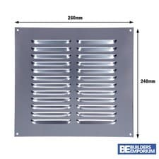 Image of Aluminium Louvre Air Vent / Air Grill Used For Ventilation 9x3, 9x6, 9x9 & 9x12