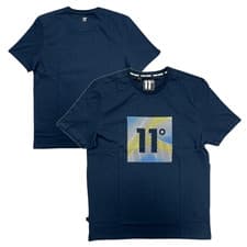 Image of 11 Degrees Men's T-Shirt (Size L) Navy Logo Graphic Short Sleeve Top - New