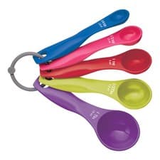 Image of Colourworks Measuring Spoon Set 5pc Bright Colours Durable Stain Resistant
