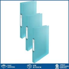 Image of Lightweight Translucent 2-Ring A4 Binder - 140 Sheets, Contemporary Blue Finish