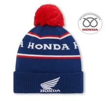 Image of HONDA MOTORCYCLES BSB 2025 BLACK BIKER TEAM WINTER BEANIE BOBBLE HAT GIFT