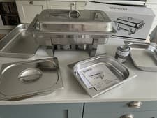 Image of Olympia Milan 9L Chafing Dish Set for serving/ warming With 3 Extra Pans. New