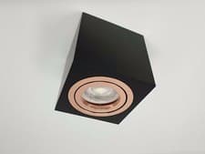 Image of Surface Mounted Spotlights Rose Gold & Black Downlight GU10 LED Ceiling Lights