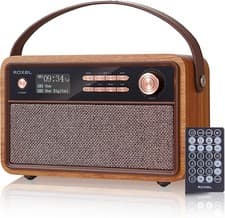 Image of Retro DAB+/FM Bluetooth Alarm Clock Radio USB TF AUX