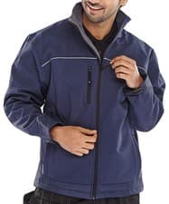 Image of Beeswift Soft Shell Jacket Navy Blue Size XXXXXL