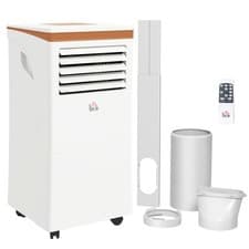 Image of HOMCOM 9000 BTU Portable Air Conditioner, 4 Modes LED Display Remote, White