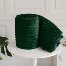 Image of Luxury Chunky Cord Ribbed Soft Throw Blanket Warm Cozy Fleece Sofa Bed