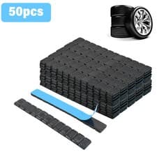 Image of 50 x Black Adhesive Stick On Wheel Balance Weights 12x5g/60g Per Strip Car van