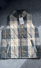 Image of Woman’s Barbour Quilted Tartan Corry Liner Gilet Size 12 | Brand New