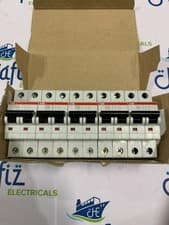 Image of ABB S 202-D20 MINIATURE CIRCUIT BREAKER 20 A 2 POLE (BOX OF 5 PCS) FREE SHIPPING