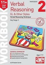 Image of 11+ Verbal Reasoning Year 3/4 GL & Other Styles Workbook 2: Verbal Reasoning...