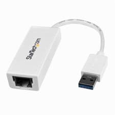 Image of USB31000SW Startech USB 3.0 to Gigabit Ethernet NIC Network Adapter (White)