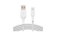 Image of Belkin CAA002bt2MWH Braided Lightning Cable - USB Charging Cable. White - 2 m.