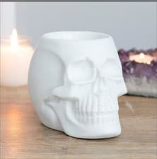 Image of White Skull Oil Burner