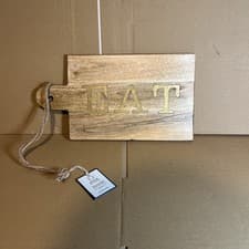 Image of Artesa Mango Wooden Food Serving Platter Tray, Paddle Board with Rustic Loop
