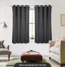 Image of Blackout Curtains Grommet Thermal 2 Panels Drapes [Grey, 46 X 54 Inches]