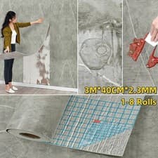 Image of Thick Marble Wallpaper Kitchen Bathroom Waterproof Self-adhesive Wall Sticker 8x