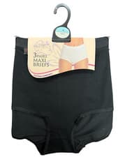 Image of New Sloggi Type La Marquise Brand Maxi Brief Black White 3 Pack Cotton Full Fit
