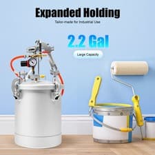 Image of 10L 2 Gallon Pressure Tank Pot Air Paint Spray Gun Painter & 3mm Nozzle 2 Hoses