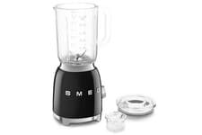 Image of Smeg Jug Blender - Retro, 1.5L, 800W, 4 Speeds, Black, BLF03BLUK