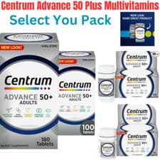 Image of Centrum Advance 50+ Multivitamins & Minerals Tablet 30 60 100 180 Tablets UK
