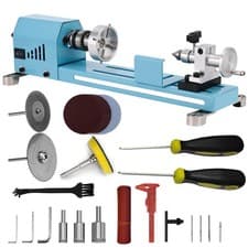Image of Mini Lathe Machine Multi-Purpose Lathe With Professional Tools Torno Para Madera