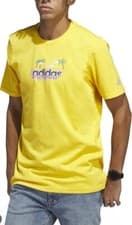 Image of adidas Linear Mens T Shirt Bold Gold Yellow NWT Size Small