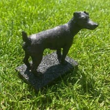 Image of Jack Russell Terrier Dog Standing Miniature Bronze Resin Sculpture Figurine